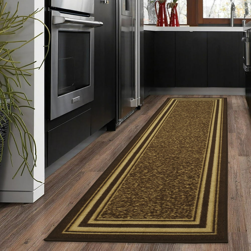 Ottomanson Classics Collection Contemporary Bordered Design NonSlip