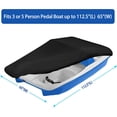 thumbnail image 7 of iCOVER Pedal Boat Cover, Fits 3 or 5 Person Paddle Boats Water Proof Heavy Duty Paddles Cover, Black, 7 of 7