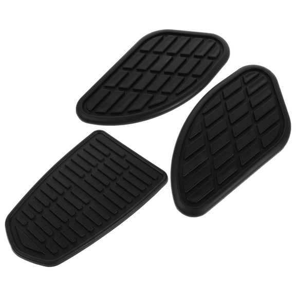 KONTONTY Motorcycle Tank Protector Stickers Made from Rubber for Car Use Black Retro Grip 1 Set