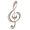 White, variant on Abalone Shell Rhinestone Music Note Brooch Pin Pendant Simple Accessories Gifts for Party Wedding