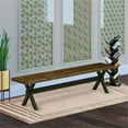 thumbnail image 2 of Pemberly Row X-Style 15x72" Wood Dining Bench in Black/Espresso, 2 of 5