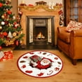 thumbnail image 6 of 3D Christmas Santa Snowman Rug - 15.7Inch Cartoon Printed Polyester Carpet for Living Room, Festive Holiday Home Decoration, 6 of 7