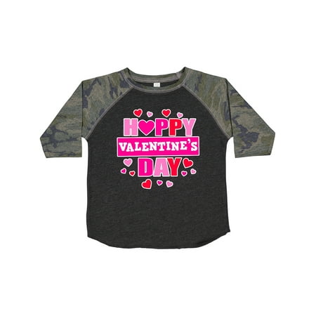 

Inktastic Happy Valentine s Day with Hearts Gift Toddler Boy or Toddler Girl T-Shirt