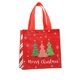 thumbnail image 2 of Bolsa de regalo navideña de tela no tejida, plegable, impermeable | Pequeña bolsa para guardar regalos navideños en rojo y verde | Bolsa reutilizable para dulces navideños | Solución para decoración, 2 of 6