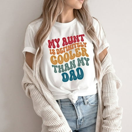

[WHITE] My Aunt is Definitely Cooler Than my Dad Onesie Retro Aunt Onesie Aunt Gift Aunt Funny Onesie® Baby Shower Gift Retro Funny Baby