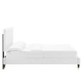 thumbnail image 3 of Modway Current Modern Style Performance Velvet Twin Platform Bed in White, 3 of 10