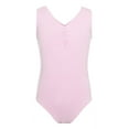 thumbnail image 5 of Miutii Girls 2PCS Ballet Dance Sleeveless Cotton Gymnastic Leotard with with Chiffon Tied Skirt Set Pink 12-14, 5 of 7