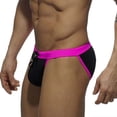 thumbnail image 1 of FcBaudy Men's Low Waist Solid Color High Vent Swimming Trunks Underpants Men Pants, 1 of 5