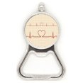 thumbnail image 1 of Electrocardiogram Heart Design Pattern Metal Beer Bottle Cap Opener Duty Stainless Steel, 1 of 3
