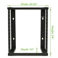 thumbnail image 3 of NavePoint 12U Wall Mount Open Frame 19 Inch Server Equipment Rack Threaded 16 inch Depth Black, 3 of 8