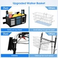 thumbnail image 3 of KitchenKey  Upgraded Walker Basket with Cup Holder, Foldable Walker Bag with Large Capacity & Never Tipping Over- Not Fit for Rollator, 3 of 7