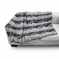 thumbnail image 2 of Floral Soft Flannel Fleece Throw Blanket, Japanese Blossom Sakura and Mount Hill, Cozy Plush for Indoor and Outdoor Use, 50" x 70", Indigo Baby Pink, by Ambesonne, 2 of 5