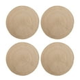 thumbnail image 4 of Plertrvy Clearance Tan Placemat 4Pcs, Round Placemats Set Of 4 Round Table Placemats Braided Cotton Place Mats 15 inch for Kitchen Dining Table Holiday Party, （4X Placemats）, 4 of 9