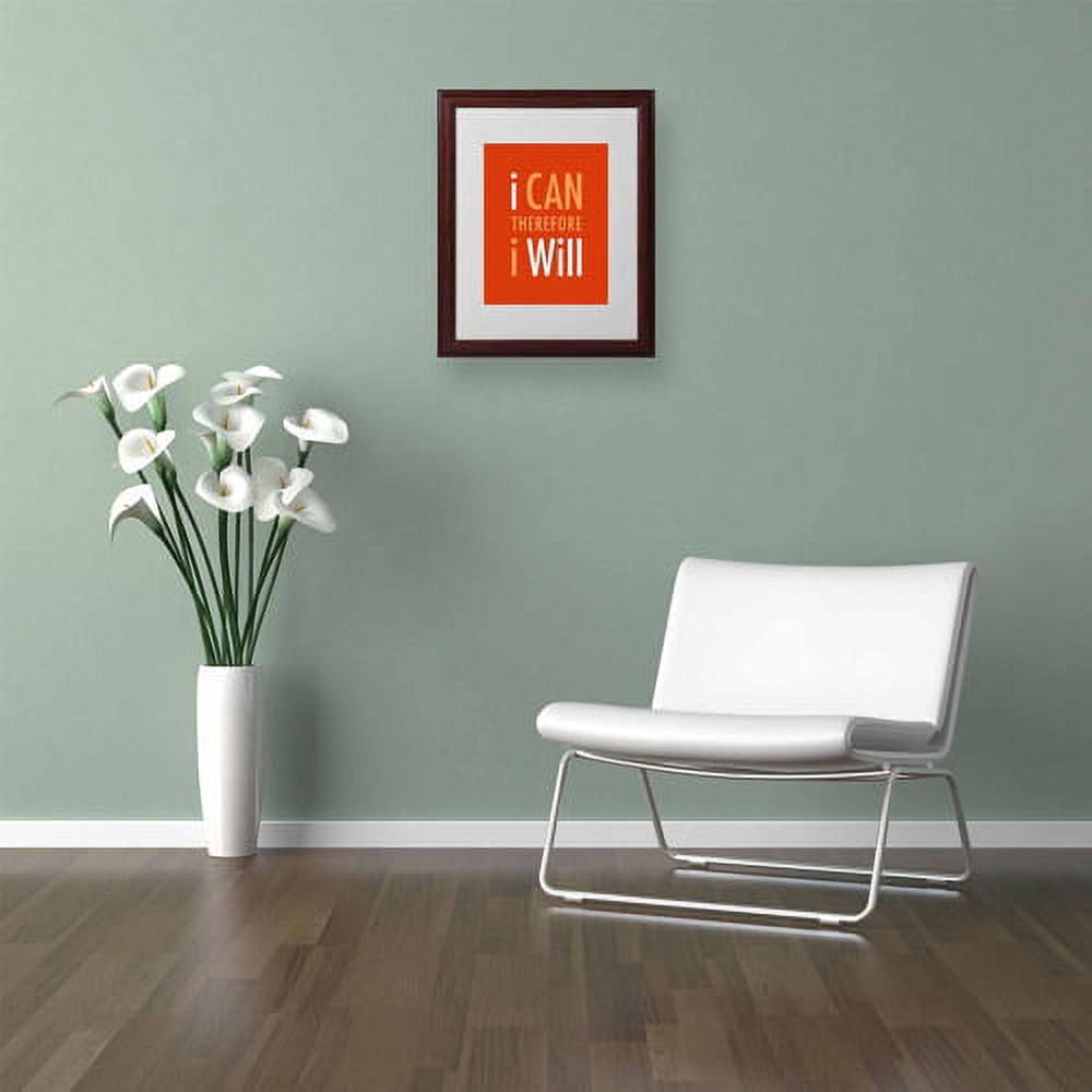 Trademark Fine Art "I Will III" Matted Framed Art by Megan Romo, Wood Frame