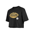 thumbnail image 4 of Girl's New Era Black Pittsburgh Steelers Flip Sequin Boxy T-Shirt, 4 of 4