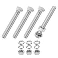 thumbnail image 1 of Uxcell 4-Pack Tornillo de Cabeza Hexagonal con Tuercas, Arandelas Planas y de Bloqueo M12x95mm, 1 of 6
