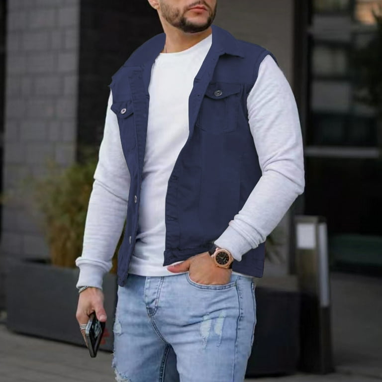 Mens black vest clearance casual