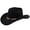 Black, variant on Womens Mens Western Cowboy Hat Curved Brim Outdoor Adventure Travel Riding Country Concert Rodeo Dress Up