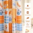 thumbnail image 6 of FRAMICS Thanksgiving Plaid Pumpkin Shower Curtain Sets with Rugs, 16-Piece Fall Leaves Bathroom Sets with Hooks, Waterproof Fabric Orange Blue Bathroom Decor Set, 6 of 10