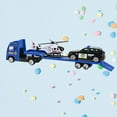 thumbnail image 2 of Pull Back Project Car Toy Creative Alloy Project Toy Model Toy for Baby Kid Child (Blue, Police Tow Truck), 2 of 8