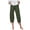 Green, variant on Baqcunre Linen Pants Women,Pants Casual Summer Elastic High Waist Linen Pants Straight Leg Wide Leg Cropped Pants,Womens Fashion Capri Pants for Women Women's Pants Womens Clothes Green L