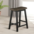 thumbnail image 4 of Gymax Set of 2 Bar Stools 24''H Saddle Seat Pub Chair Home Kitchen Dining Room Gray, 4 of 6