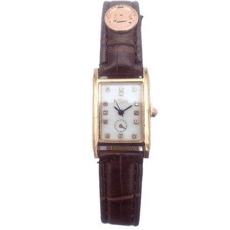 I-TEM Innovation by Temi Women's 17 mm Samara Stainless Steel Leather Wristwatch, Brown, I-TW747