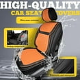 thumbnail image 4 of LINGVIDO Car Seat Covers, Breathable and Waterproof Faux Leather Automotive Seat Covers for Cars SUV Truck Sedan,Universal Driver Seat Cover with Backrest (Front Seat, Beige), 4 of 6