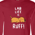 thumbnail image 4 of Inktastic Lab Life is Ruff Yellow Labrador Long Sleeve T-Shirt, 4 of 5