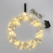 Bulbrite LED/STAR/COP/M/27K Indoor LED Starry String Lights-Multi, 10 - 10' Silver Wire Strands, Plug-In