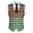 thumbnail image 5 of Yuyamidu Christmas Mens Vest Formal Waistcoat with Pocket Xmas Tree V-Neck Suit Vests for Wedding Prom Party Casual Tuxedo Wear Size L, 5 of 7