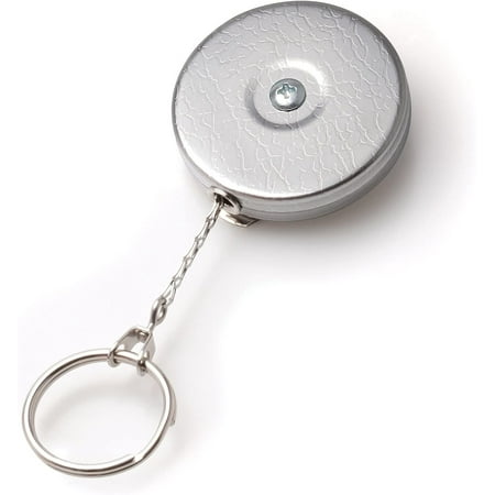 KEY-BAK Retractable Keychain Holder with Steel Belt Clip and a Split Ring-24" Chain (8 oz. Load)