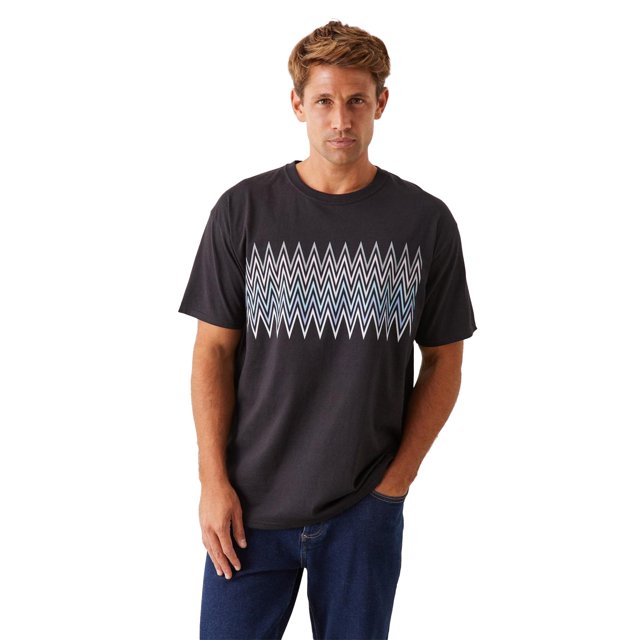 Burton - Camiseta Multi Zig Zag para Hombre (Negro)