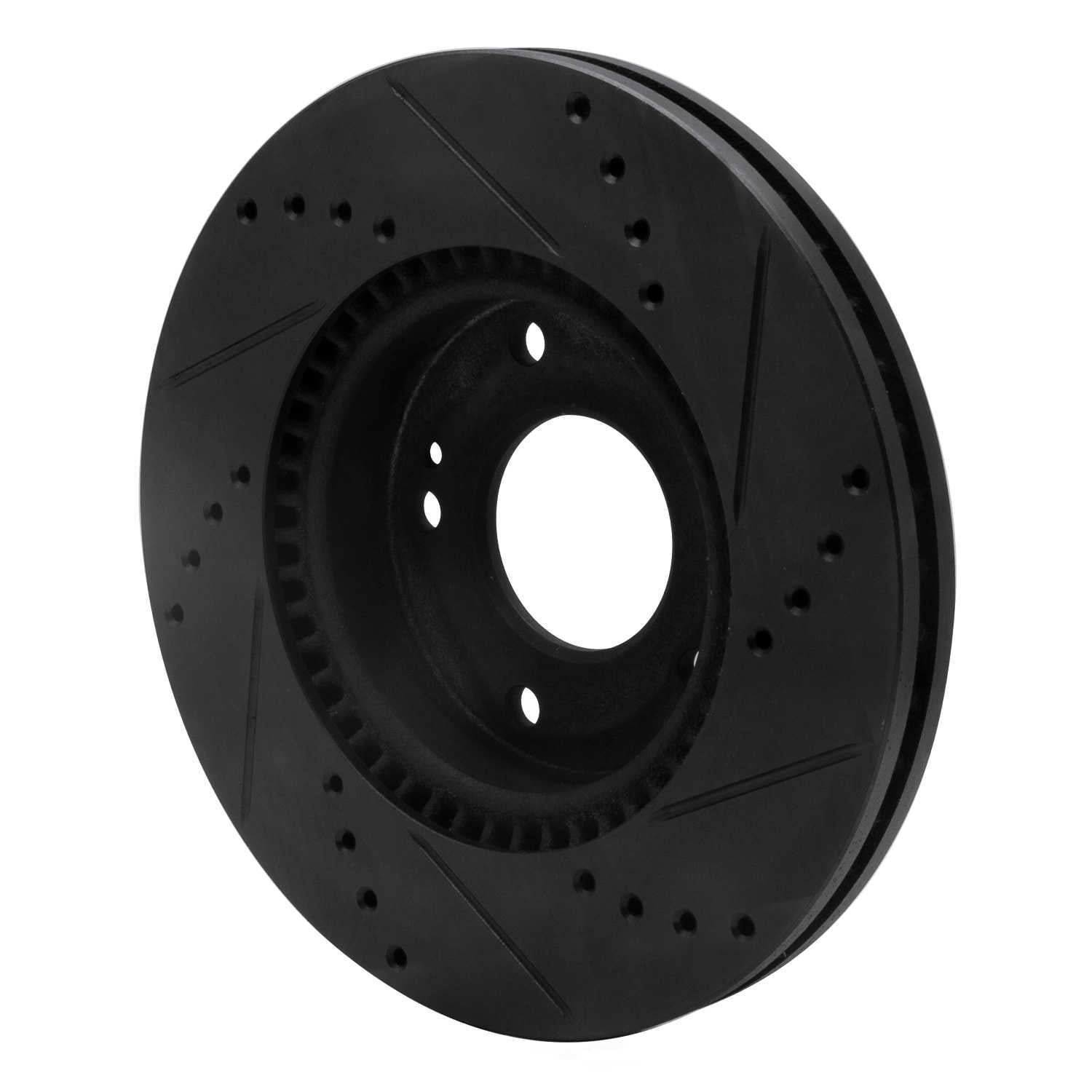 Dynamic Friction Company 633-03016L DFC Brake Rotor - Drilled And Slotted - Black