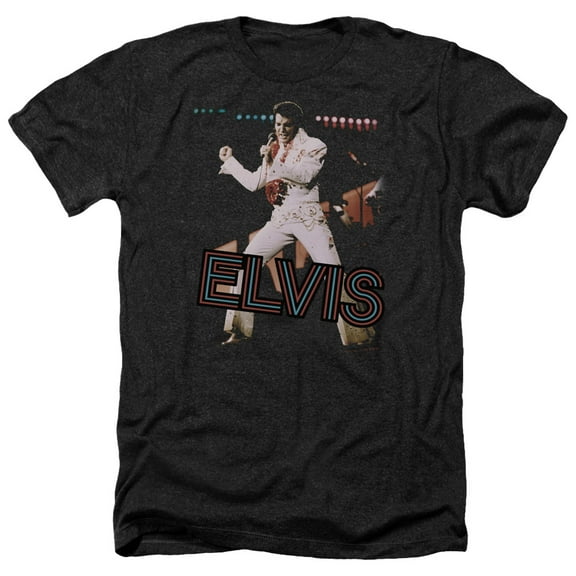 Elvis Presley - Hit The Lights - Heather Short Sleeve Shirt - Small