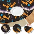thumbnail image 4 of Round Fitted Tablecloth with Bohemian Floral Pattern, 44 Inch Elastic Hem Fits 38-42 Inch Tables, 4 of 7