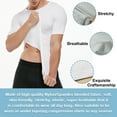 thumbnail image 5 of QRIC 2 Pack Men's Compression Shirt White Undershirt Slimming Tank Top Workout Vest Abs Abdomen Slim Body Shaper (M-3XL), 5 of 6