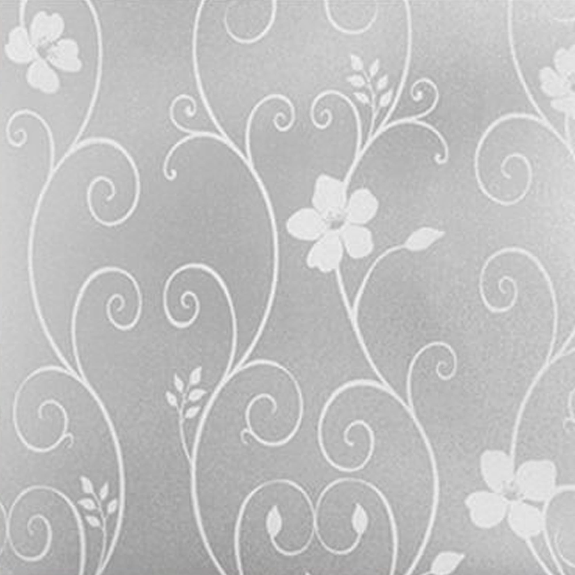 Film Frosted Decor Home Iron Privacy Wrought Flower Black&white Glass Stickers 