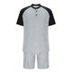 thumbnail image 4 of Pantalones de los Hombres Cintura Elástica, Color Casual Bloqueado, Manga Corta Cuello Redondo Bolsillo Shorts Conjunto, 4 of 8