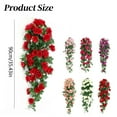 thumbnail image 3 of 1 Bouquet of Artificial Flowers Artificial Rose Vine Garland Faux Flower Hanging Decor for Wall Wedding Home, 3 of 9
