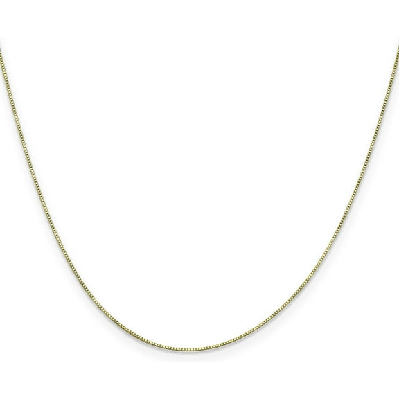 Solid 10k Yellow Gold 0.7mm Box Chain - 20"