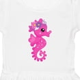 thumbnail image 4 of Inktastic Cute Seahorse, Pink Seahorse, Flowers, Seashell Girls Toddler Dress, 4 of 5
