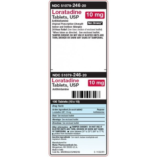 Loratadine Tablets, 10 mg, 100 Count