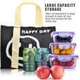 thumbnail image 4 of Freezer Lunch Bag, (green Bread) Lunch Bag, Waterproof Insulated Lunch Bag, Picnic Bag, Kids Lunch Bag, School Lunch Bag, School Cooler Bag For Women, 4 of 5