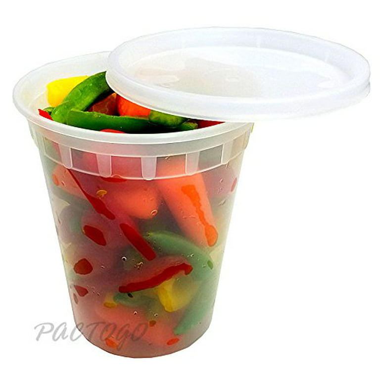 32 oz Heavy Duty Large Round Deli Food/Soup Plastic Containers w/ Lids BPA  free