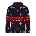 thumbnail image 4 of LEBONYARD Women's Trendy Hooded Drawstring Christmas Printed Splice Sweatshirts Casual Long Sleeve Loose Warm Fit Pocket Ladies Christmas Sweatshirts, 4 of 4