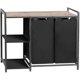 thumbnail image 1 of HAYANHamper, Laundry Basket 2 Section, Laundry Hamper with 2 Pull-Out and Removable Bags, Dirty Clothes Hamper, Laundry Sorter with Shelf, Laundry Organizer for Bathroom HLS021GY, 1 of 1