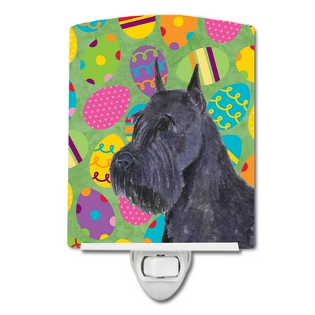 

Caroline s Treasures SS4868CNL Schnauzer Easter Eggtravaganza Ceramic Night Light 6x4x3 multicolor