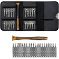 thumbnail image 4 of 25 in 1 Small Mini Screwdriver Kit 25Pcs Home Hand Tool Set Portable Glasses Repair Kit Precision Screwdriver Set Lightweight Watch Repair Kit for DIY Watch Computers Phones Cameras Silver, 4 of 8