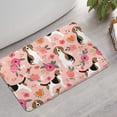 thumbnail image 2 of Pink Beagle and Flower Bathroom Rugs Mat,Non Slip Microfiber Bathroom Rug,Rubber Backing,Soft Bathroom Mats for Bathroom Floor,Tub and Shower,17x27in(43x68cm), 2 of 5